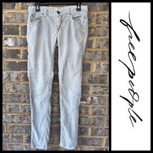 Free People Corduroy Skinny Pants Women’s 27 Tan Gray